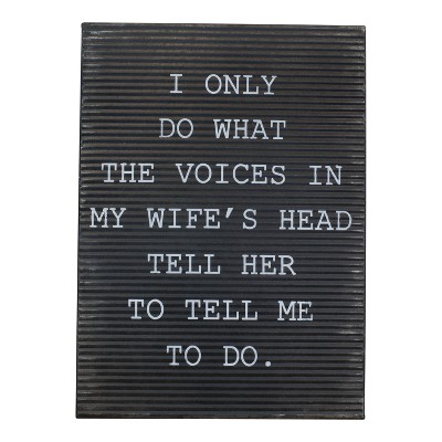 Metal  Voices  Wall Sign Panels Black 13.7  x 10  - VIP Home & Garden