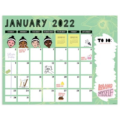 2022 Desk Pad Calendar Monthly Blotter Girlfriends - The Time Factory