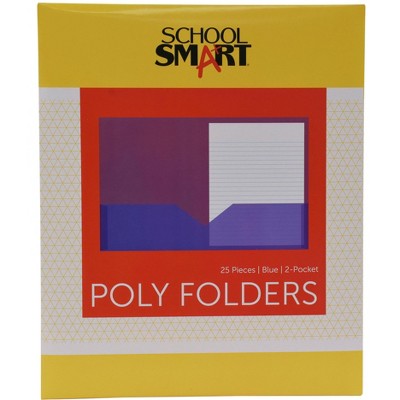 FOLDER SCHOOL SMART TWO-POCKET HEAVYWEIGHT POLY