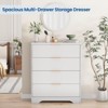 Fluted 5 Drawer Dresser for Bedroom, 47" Tall Modern Chest of Drawers with Gold Metal Handles, Wood Bedroom Dresser for Closet, Living Room, Hallway - 3 of 4