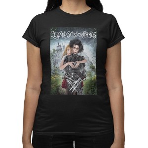 Edward Scissorhands Women's Movie Poster T-Shirt - Black - Large