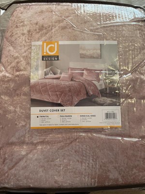 Intelligent Design 4pc King California King Alyssa Velvet Duvet Cover 