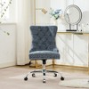 Ridstar Modern Chenille Upholstered Adjustable Swivel Home Office Chair with Metal Base-Light Blue - 2 of 4