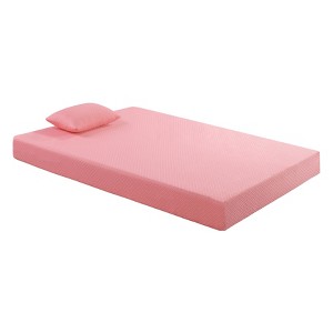 PAGED 7 Inch Mattress and Pillow Set, Gel-Infused Memory Foam Mattress with Breathable Fabric for Comfortable Sleep - 1 of 4