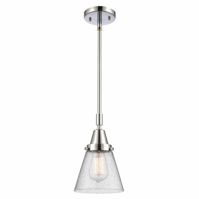 Cone - 1 Light Stem Hung Mini Pendant In Industrial Style-9.13 Inches Tall and 6 Inches Wide