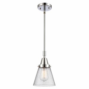 Cone - 1 Light Stem Hung Mini Pendant In Industrial Style-9.13 Inches Tall and 6 Inches Wide - 1 of 1