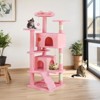 Aukfa 54-Inch Cat Tree Tower with Scratching Posts, Double Condos & Dangling Toys - Beige Pet Playhouse for Kittens and Cats, Multicolor - 4 of 4