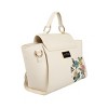 Harry Potter Deathly Hallows Floral Art Women's White Handbag - 2 of 4