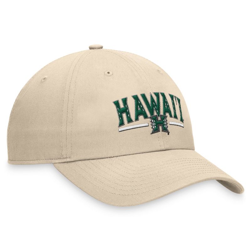 NCAA Hawaii Rainbow Warriors Unstructured Washed Cotton Twill Hat - Natural, 3 of 5