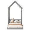 CAVINAS Twin/Full Size Bed Frame with House-Style Roof & Headboard Guardrails,Modern Floor Bed for Kids Room,Bedroom - 4 of 4