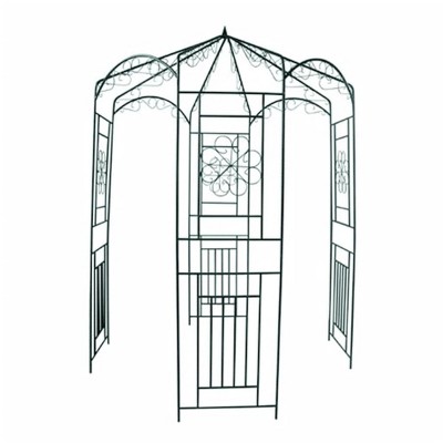 vidaXL Garden Arch Dark Green Wrought Iron Large Durable Garden Arch