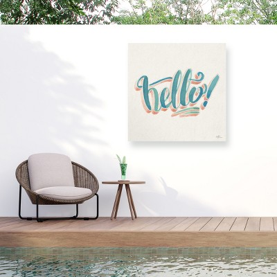 Janelle Penner Hello I Outdoor Canvas Art