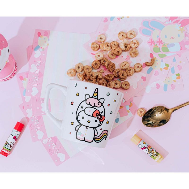 Silver Buffalo Sanrio Hello Kitty Unicorn Ceramic Latte Mug | Holds 17 Ounces, 5 of 9