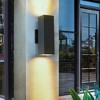 Gulches Outdoor Wall Lights - 2-Pack Modern Up and Down Black Sconce for Porch and Patio - 3 of 4
