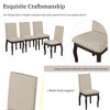 4 Dining chairs Wood Upholstered Fabirc for Dining Room - 2 of 4