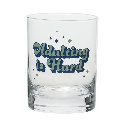 Totalee Gift Adulting Is Hard Rocks Glass Glass Clear 18 oz