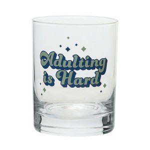 Totalee Gift Adulting Is Hard Rocks Glass Glass Clear 18 oz - 1 of 3