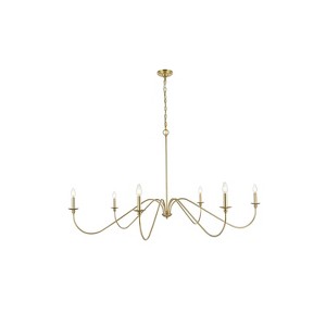 Elegant Lighting Rohan 60 inch chandelier in Brass - 1 of 4