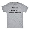 Mens Ask Me About My Boston Terrier Tshirt Funny Dog Owner Flip Up Tee - Crazy Dog Men's T Shirt - 2 of 4