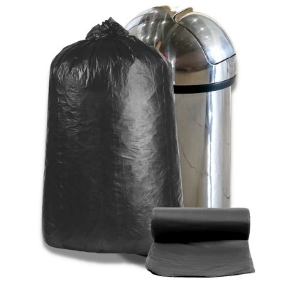 Plasticplace 40-45 Gallon High Density Trash Bags, Black (250 Count)