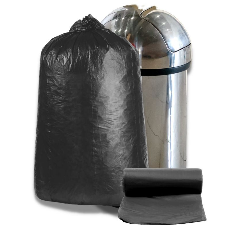 Plasticplace 20-30 Gallon Black High Density Bags, 1 of 4