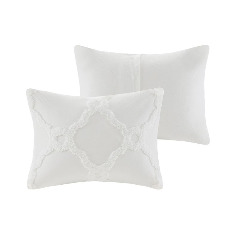  Leena Cotton Chenille Geometric Comforter Set, 5 of 11