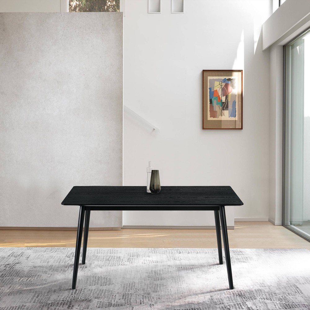 59" Westmont Rectangular Wood Dining Table Black - Armen Living