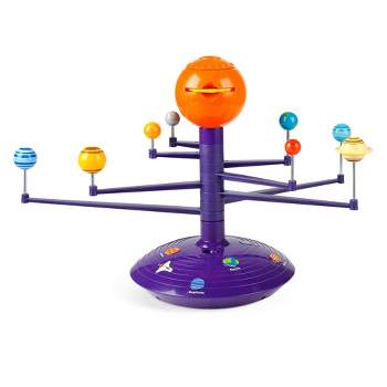 playz large solar system model kit with 4 speed motor, hd planetarium  projector, 8 painted planets, and 8 white foam balls wi