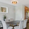 LNC Ellan 3-Lights 13.5-in Matte Gold and Seeded Glass LED Flush Mount Lightsing - 4 of 4
