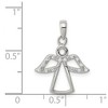 Black Bow Jewelry Sterling Silver and Cubic Zirconia Angel Pendant - 4 of 4