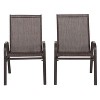KTMBDW Outdoor Patio Chairs Set of 2, Patio Chairs with Metal Frame, Armrests, Portable Dining Chairs for Camping, Lawn, Garden and Porch - 3 of 4
