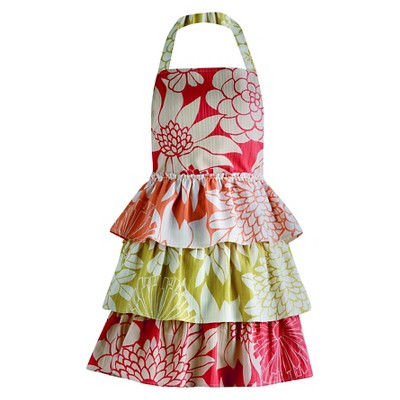 Tropical Trio Ruffles Vintage Apron - Design Imports