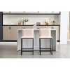 TOAOTBNBOB Industrial Bar Chair with Metal Footrest, Counter Height Barstools Set of 2, Dining Room Bar Stools with Soft Cushion - 4 of 4