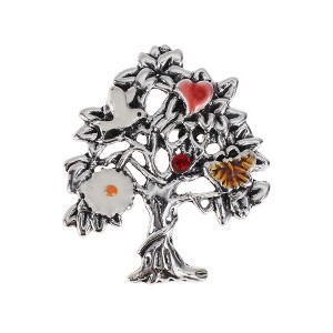 Unique Bargains Christmas Brooches HC0158 Alloy Dripping Wax Silver Tone 1.57"x1.69" 1 Pc - 1 of 4