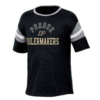 NCAA Purdue Boilermakers Girls' Short Sleeve Striped Shirt
