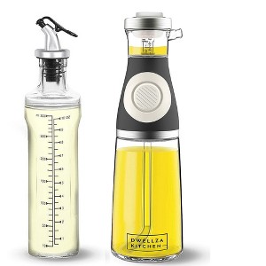 Dwellza Kitchen Cooking Olive Oil Dispenser Bottles For Kitchen With Drain And Measurements - 1 of 4