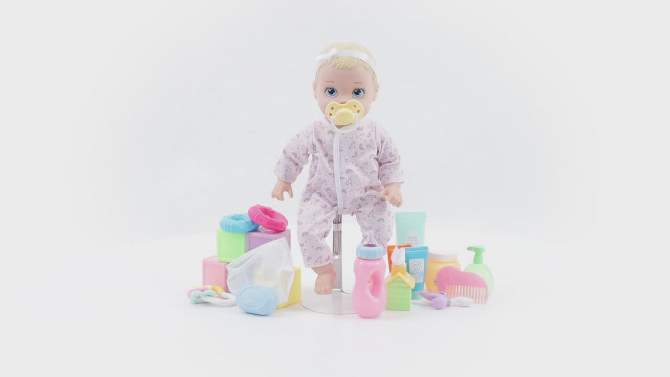 Perfectly Cute 24pc Baby Doll Deluxe Play and Care Set - Blonde Hair, 2 of 7, play video