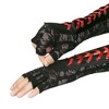 INSPIRE CHIC Women's Lace Up Half Finger Gloves - 4 of 4
