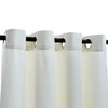 Aghana Digitals Cream Velvet Blackout Curtains 2-Pack with Metal Rings, 55.1x96.5", Polyester, - 3 of 4