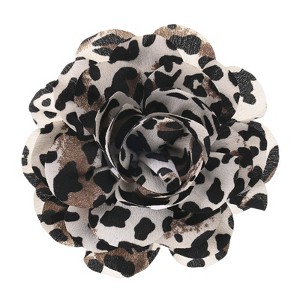 Unique Bargains Alloy Satin Fabric Big Rose Flower Dainty Brooches and Pins 1 Pc - 1 of 4