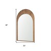 HomeRoots 48" Light Brown Solid Wood Arch Framed Accent Mirror - 3 of 4