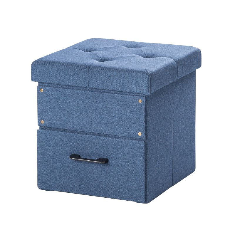 15" Cube Stockbox Collapsible Ottoman with Storage Drawer - Mellow, 1 of 8