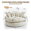 AENKYO 81.1" Cloud Couch Sleeper Indoor Lazy Sofa, Oversized Round Deep Seat Chaise Lounge Chair with 14 Pillows for Living Room - 3 of 4