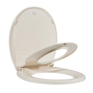 Toilet Seat, Quiet and Soft-Close, Safe PP Material, with Accessories, Easy to Install and Remove, Universal Design, Suitable for Standard Toilets - 1 of 4