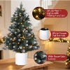 TackView 3Ft Small Prelit Christmas Tree, Snow Flocked Tabletop Christmas Tree, No Assembly, Xmas Decorations for Small Spaces - 2 of 4