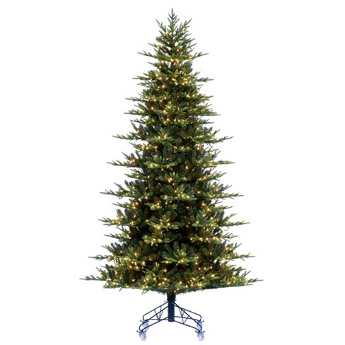 Vickerman 7.5' x 56 inch Frosted Danbury Spruce Artificial Unlit Christmas Tree.
