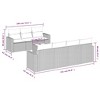 vidaXL Patio Sofa Set with Cushions 8 Piece Poly Rattan - Gray - 3 of 4
