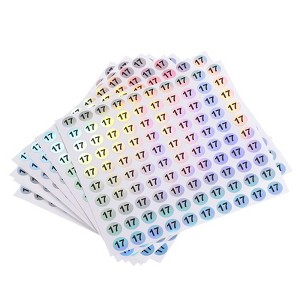 Unique Bargains Office Home Warehouse Self-Adhesive Reflective Sticker 10 Sheets - 1 of 4