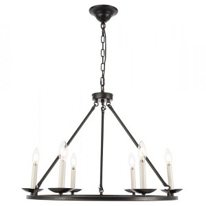 Elegant Lighting Maine 6 light Black chandelier - 1 of 4