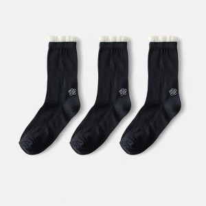 Anna-Kaci Women's 3-Pack Sheer Floral Embroidered Socks with Contrast Ruffle Cuff and Delicate Flower Accents - 1 of 4